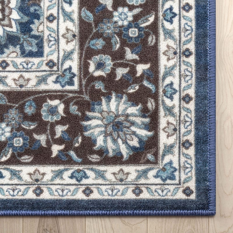 Well Woven Kings Court Gene Traditional Medallion Persian Washable Rug