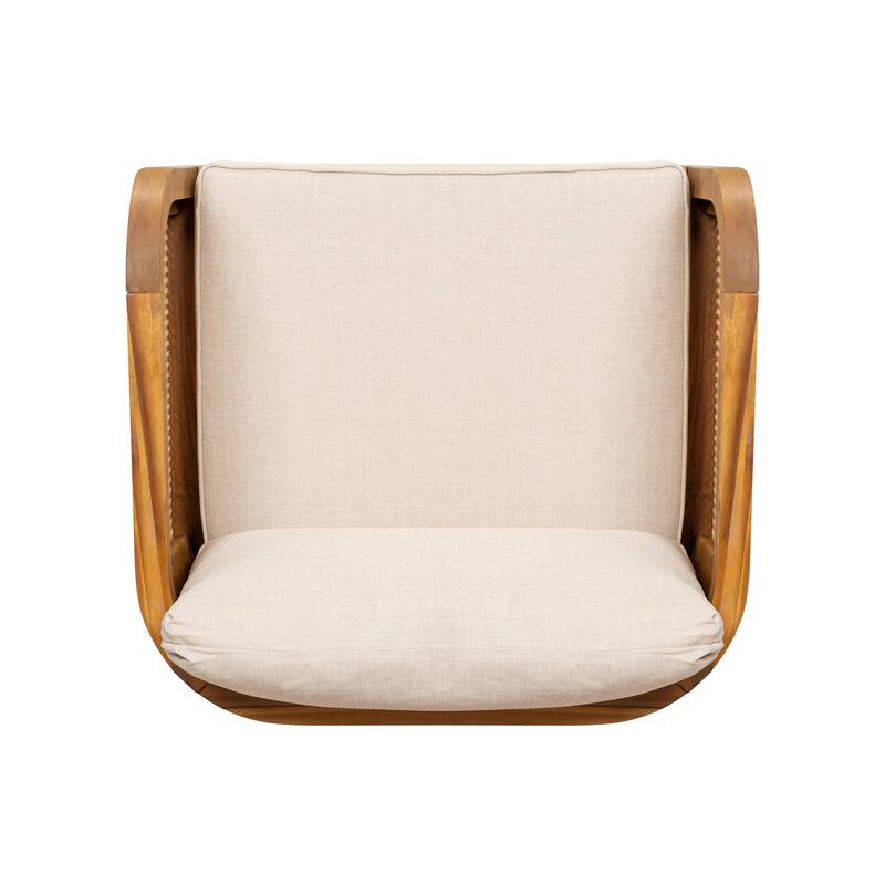 Christopher Knight Home - Isabella Outdoor Patio Acacia Wood Wicker Armchair with Cushions