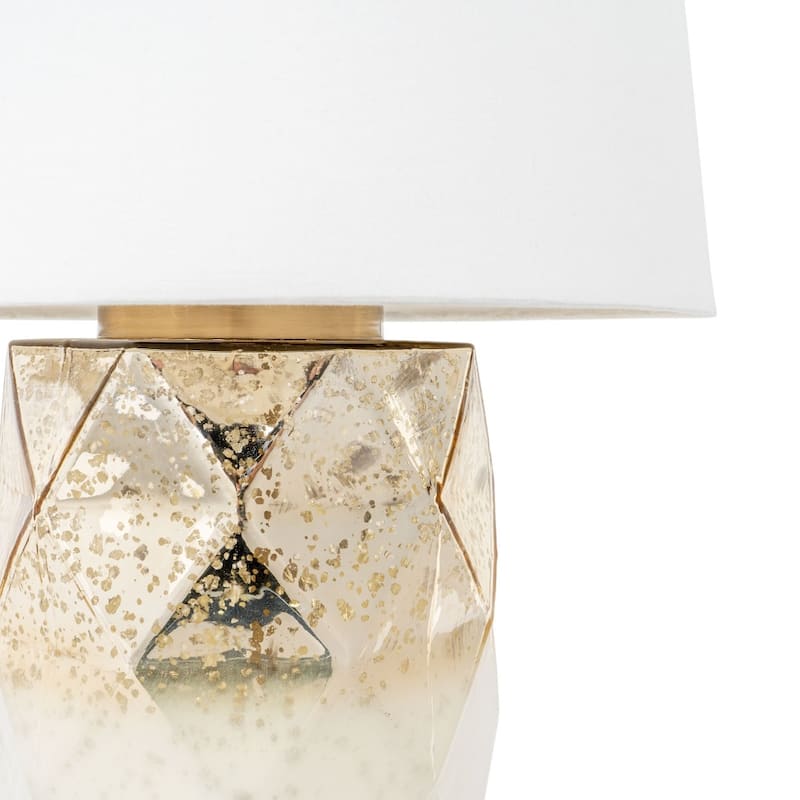 Lavinia 22" Gold Glass Table Lamp - 15" x 15" x 22"