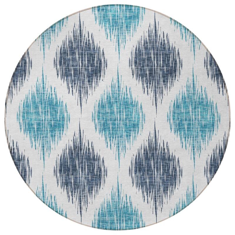 HomeRoots Ikat Transitional Rectangle Outdoor Rug