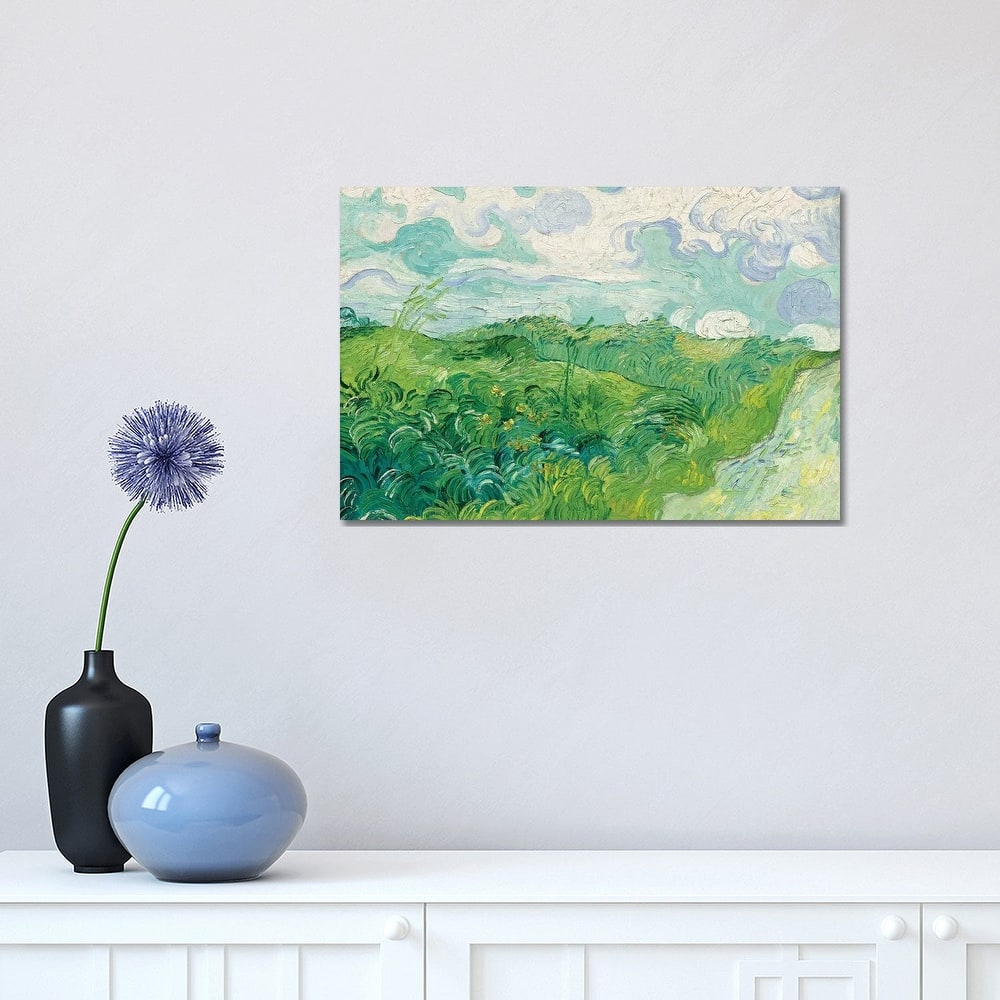 iCanvas "Green Wheat Fields, Auvers, 1890" by Vincent van Gogh Canvas Print