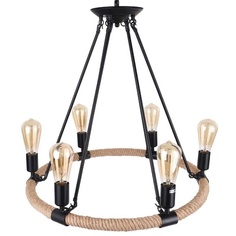 Modern Farmhouse Wagon Wheel Light Fixture