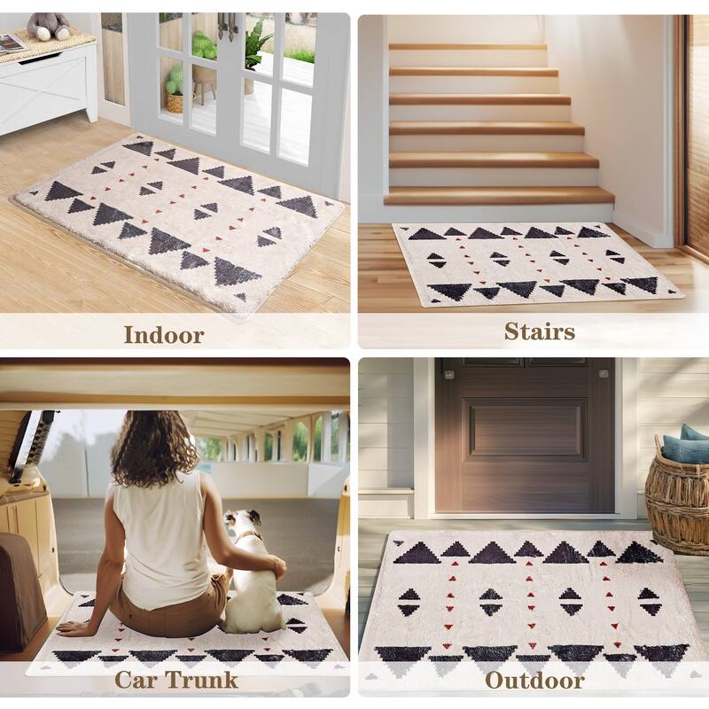 Front Door Mat Entry Doormat Non Slip Thin Washable Inside Entryway Mats for Home Entrance