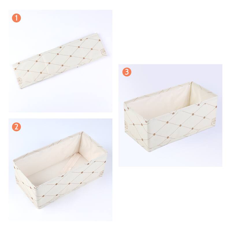 3 Pcs Collapsible Storage Cube, Storage Bin for Shelves Closet, Fabric Storage Basket for Organizing Clothes Books - Beige