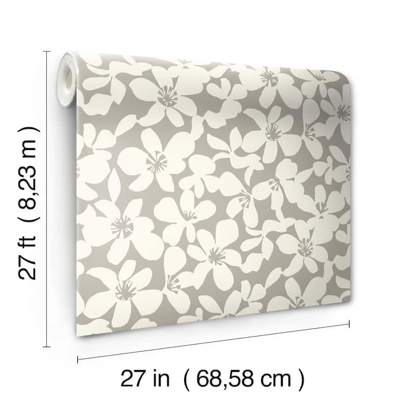 Elizabeth Brown Fibrous Non-Woven Unpasted Bohemian Free Spirit Wallpaper Covers about 60.75 sq. ft.