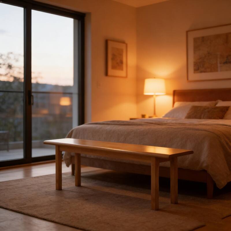 Solid Wood Dining Bench Entryway Bench Farmhouse Kitchen Table Bench