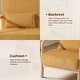 preview thumbnail 48 of 161, 25" W Mid Century Upholstered Wood Accent Chair with Pillow