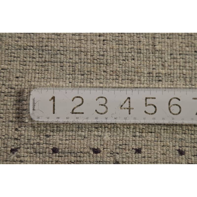 Little Animals Design Gabbeh Runner Rug Handmade Beige Wool Carpet - 2'6" x 11'3"