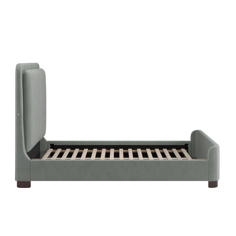 Noe Fabric Upholstered LED Platform Bed by iNSPIRE Q Modern