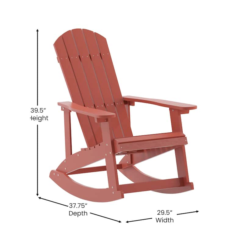 Flash Furniture FFOF44536 Euxenus 30" Wide Polystyrene Rocking Chair