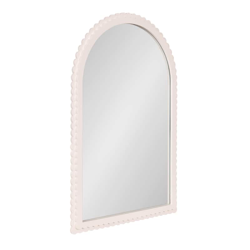 Kate and Laurel Scallia Wooden Arch Mirror - 20x30 - Pink