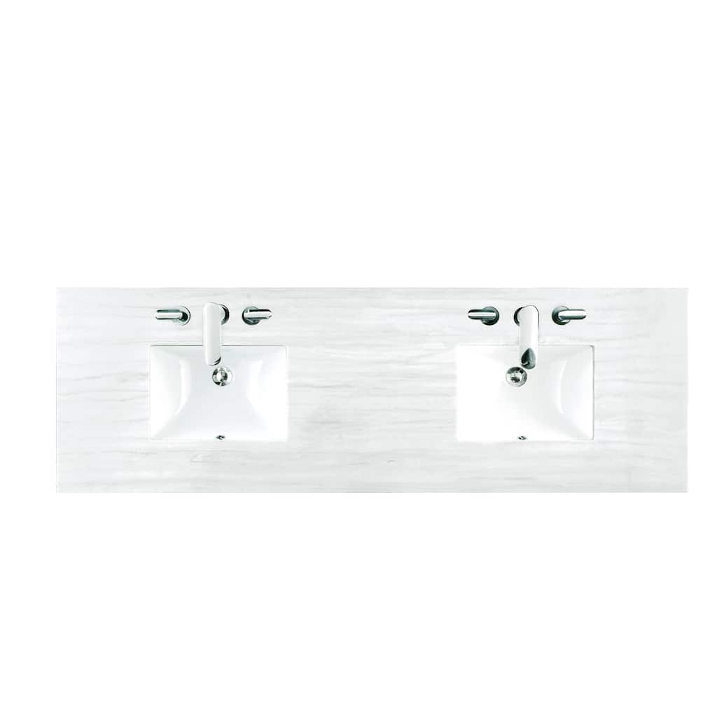 James Martin Vanities 72" Solid Surface Vanity Top with 2 Undermount