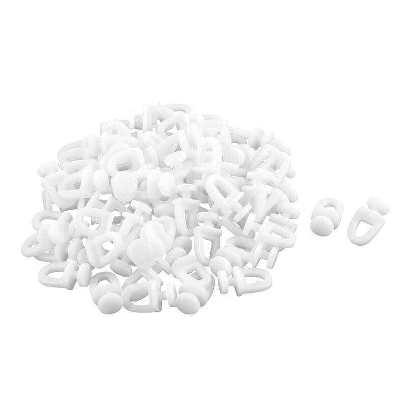 Plastic Curtain Track Carrier Glide Rollers 23mm Height 80 Pcs White - 0.5" x 0.43" x 0.9"(L*W*H)