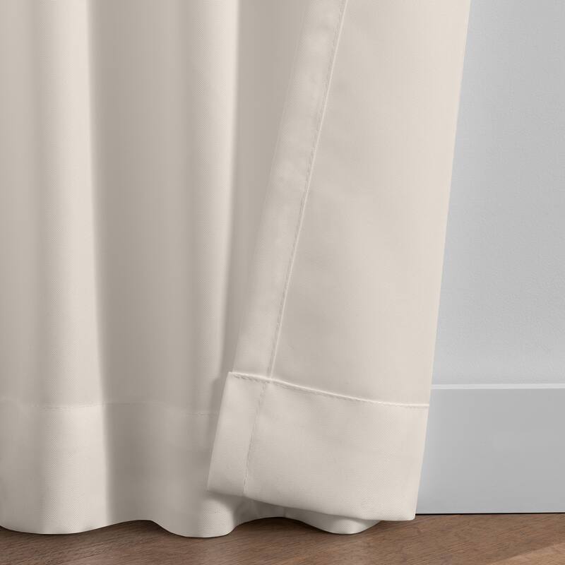 Rhodes Solid Tab-Top Indoor/Outdoor Window Curtain, Set of 2