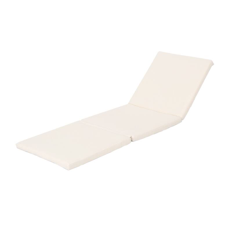 Jamaica Outdoor Chaise Lounge Cushion by Christopher Knight Home - Cream