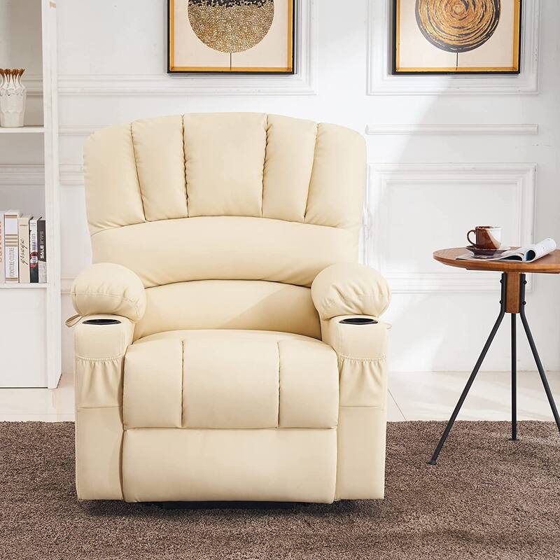 MCombo Power Lift Recliner Chair, Massage and Heat for Elderly, Extended Footrest,Cup Holders, USB Ports 7095