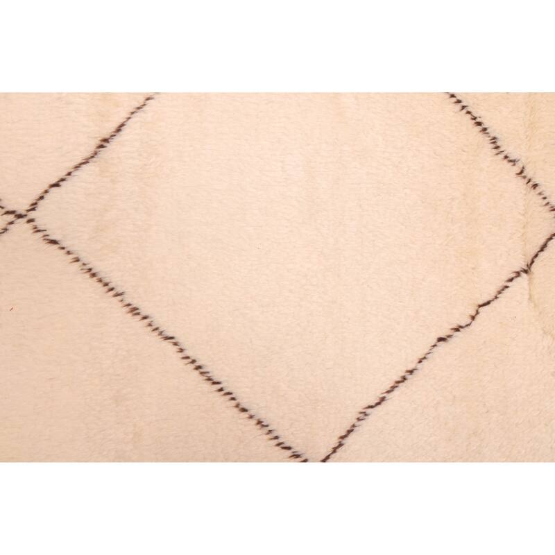 ECARPETGALLERY Hand-knotted Pak Finest Marrakesh Cream Wool Rug - 6'11 x 9'9