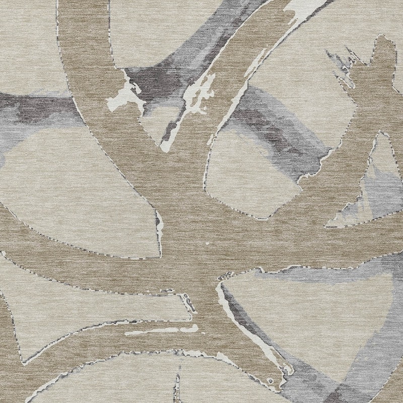 HomeRoots Abstract Transitional Rectangle Outdoor Rug