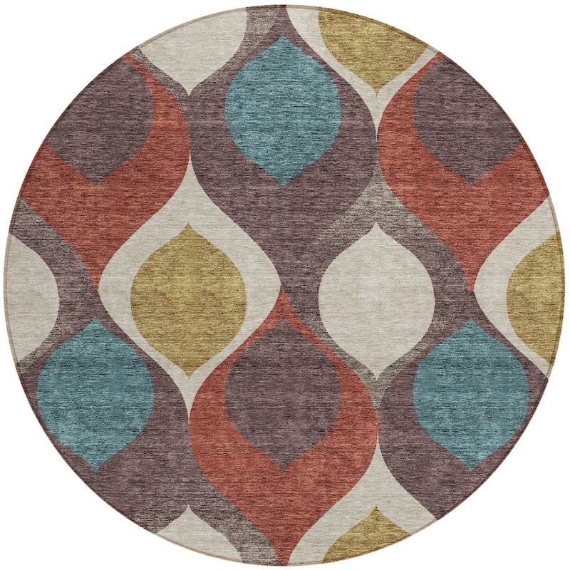 HomeRoots Ogee Transitional Rectangle Outdoor Rug