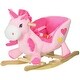 preview thumbnail 10 of 8, Toddler Rocking Unicorn with Music, Safety Seatbelt & Footrests, Plush Ride-On Horse for Kids 18-36 Months