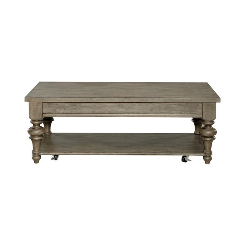 Americana Farmhouse Dusty Taupe Rectangular Cocktail Table
