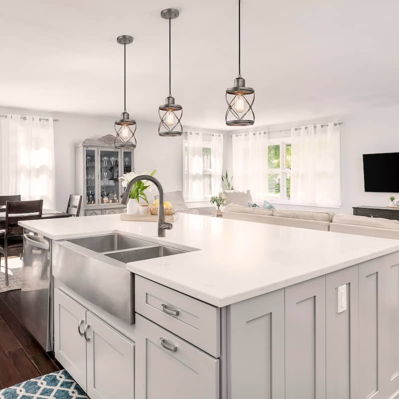 Farmhouse 1-Light Mini Metal Pendant Lights for Dining Room - D5"*H7.9"