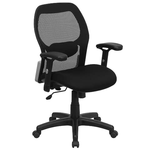 Mid-Back Super Mesh Executive Swivel Office Chair with Adjustable Arms