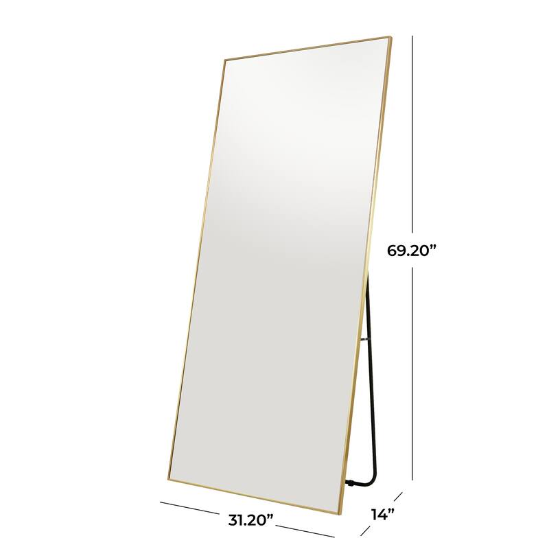 Metal Modern Rectangular Floor Mirror