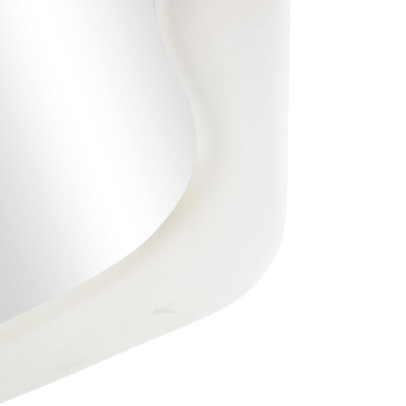 Black or White Velvet Wavy Room Floor Mirror