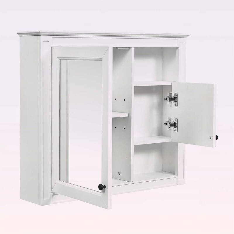 32'' Bathroom Wall Cabinet with Mirror,Wall Mounted Medicine Cabinet with 3 Shelves