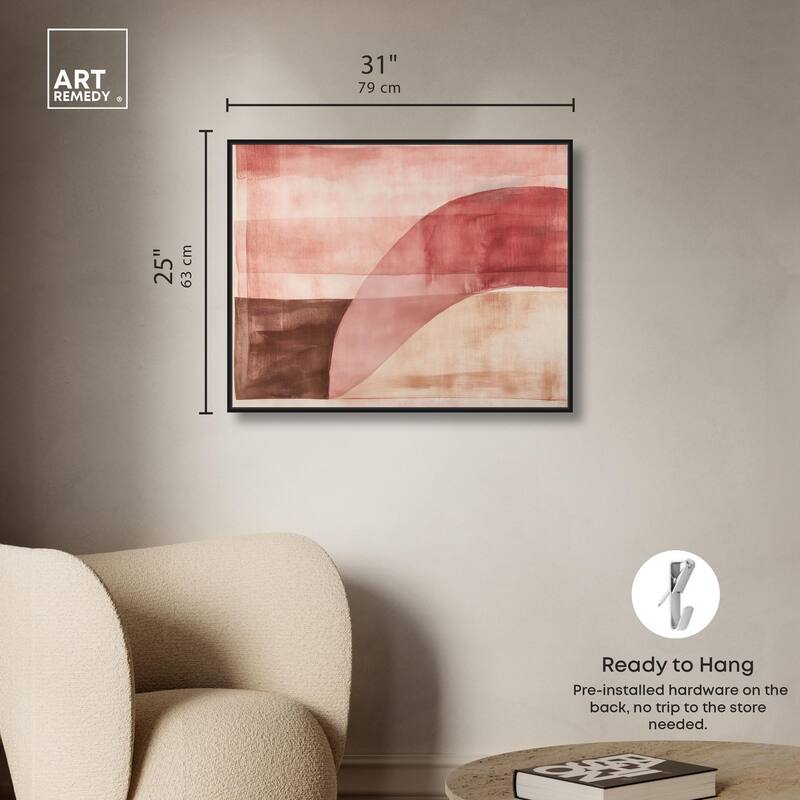 Faded Crimson Canvas by Art Remedy