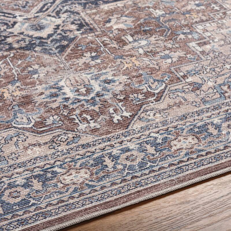 Livabliss Bram Distressed Persian Washable Area Rug