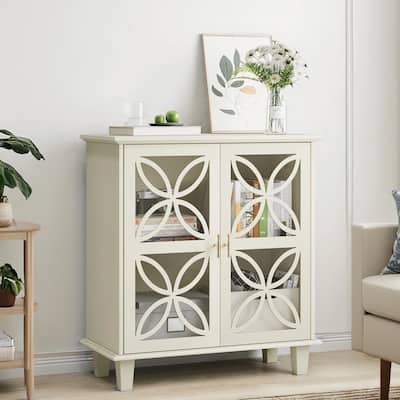 Modern 2-Door Storage Cabinet - Adjustable Shelves