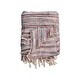 preview thumbnail 5 of 3, Cotton and Wool Throw with Stripes and Fringe