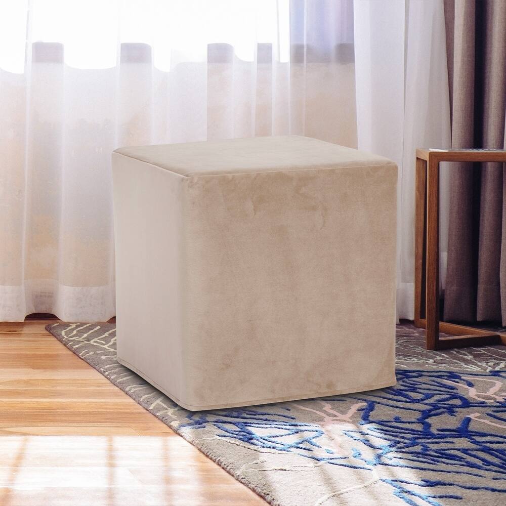 Allan Andrews No Tip Block Ottoman with Cover, Bella Collection