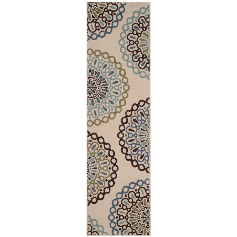 SAFAVIEH Veranda Elsi Geometric Medallion Indoor/Outdoor Area Rug