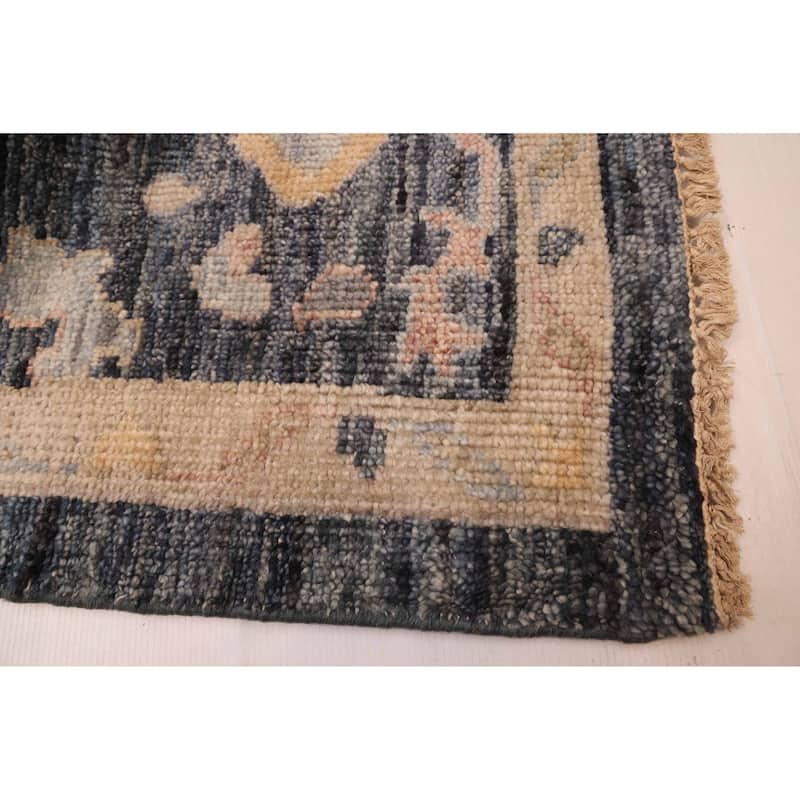 ECARPETGALLERY Hand-knotted Jules Serapi Dark Navy Wool Rug - 9'10 x 13'8