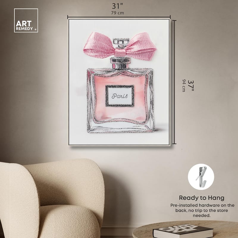 Simple Perfume Bow Canvas by Art Remedy