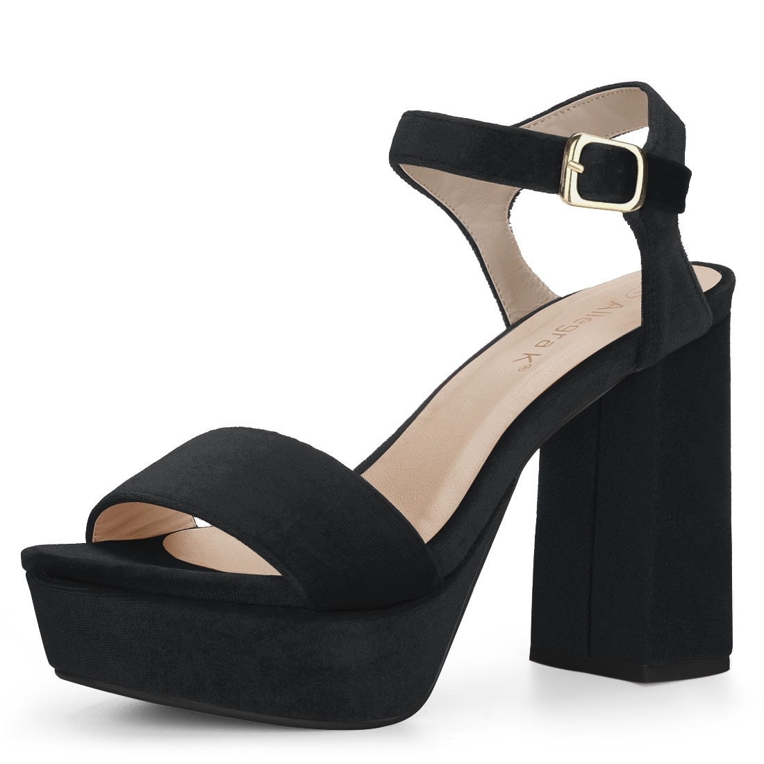 platform velvet sandals