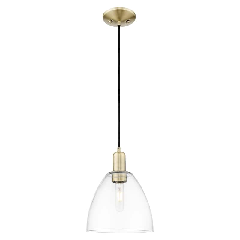 Innovations Lighting Endless Possibilities Arcadia - Bristol - 1 Light 9" Cord Hung Mini Pendant - Antique Brass/Clear
