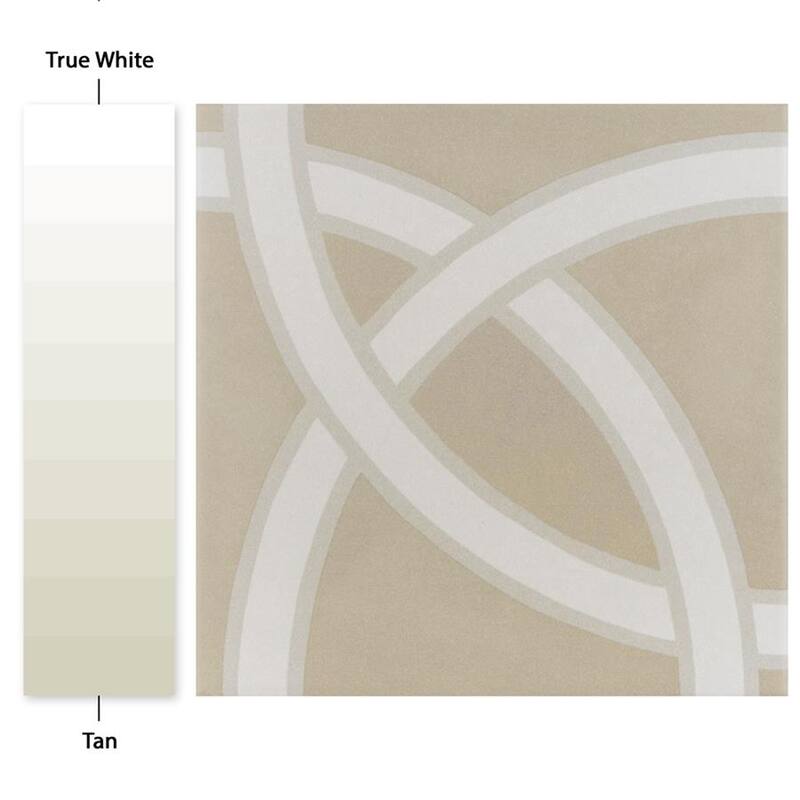 Merola Tile Caprice Pastel Loop Encaustic 7.86" x 7.86" Porcelain Floor and Wall Tile