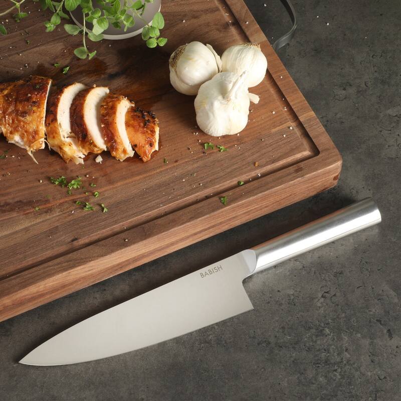 Babish High Carbon 1.4116 German Steel Full Tang 8-Inch Chef Knife - for Chopping, Slicing, Dicing & Everyday Prep