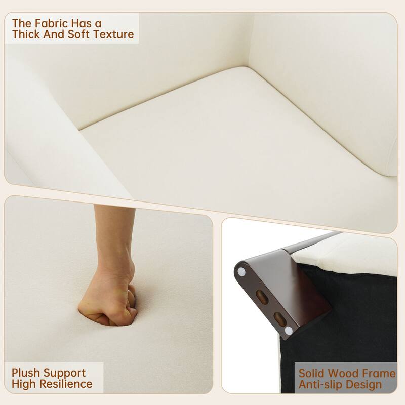 2 Set Modern 41"W Accent Chair for Living Room