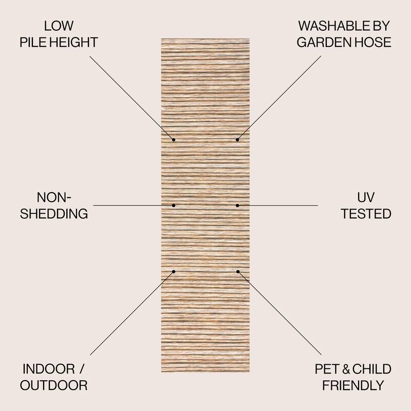 JONATHAN Y Finn Modern Farmhouse Pinstripe Area Rug