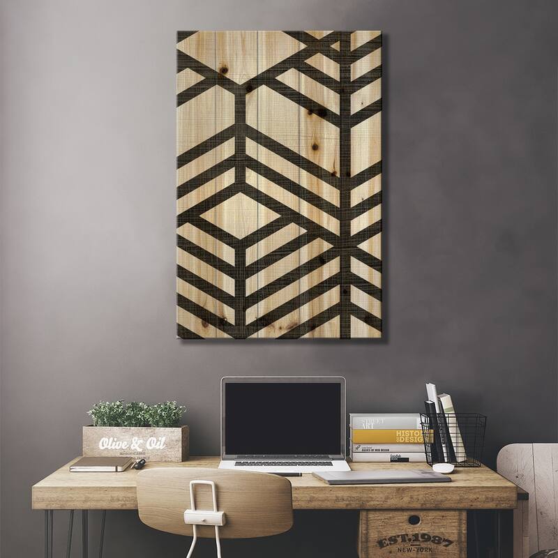 Night Shift II Print On Wood by Chariklia Zarris - Multi-Color