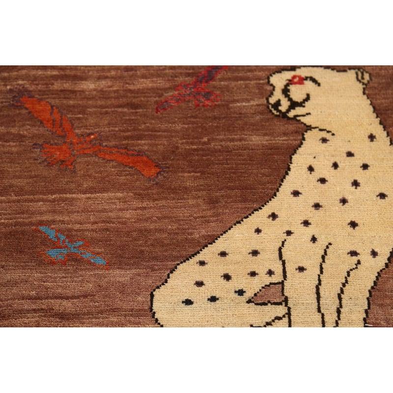 Animal Pictorial Kazak Oriental Accent Rug Handmade Wool Carpet - 2'1"x 2'10"