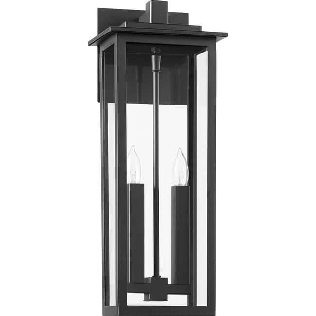 Quorum International Westerly 60W 2 Light Candelabra E-12 Outdoor Wall - Noir