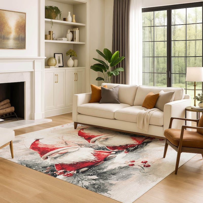 Premium Washable Super Soft Christmas Gnome Mayfield Rug