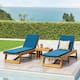 Option Teak Finish + Yellow + Blue Cushion