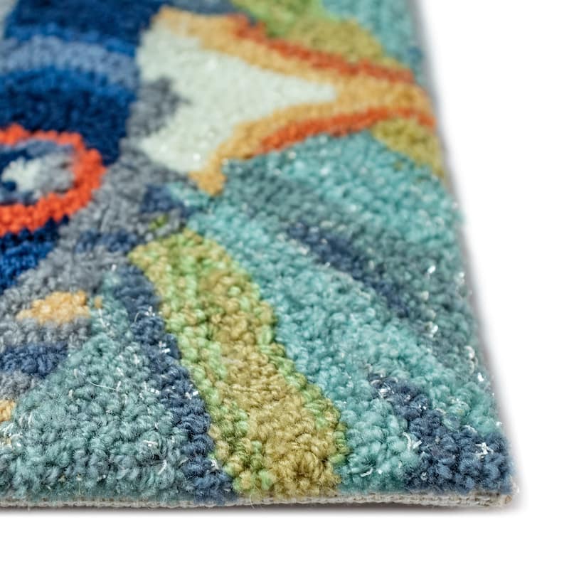 Liora Manne Ravella Tropical Fish Indoor/Outdoor Rug Ocean 2' x 5' - 2' x 5'